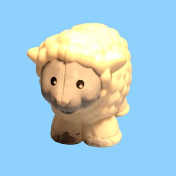 White Sheep Grey Face Toy Farm figure diorama Craft Barnyard Scene Lamb easter - Picture 1 of 7